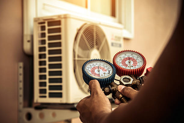 Professional Ductwork Repair technician working in Marion, MA